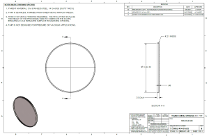 15.56" Metal Spun 14ga 316 Stainless Steel Lid