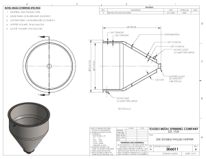 304 Stainless Steel Funnel, Double Walled Funnel 20" Inner Funnel, 2" Sanitary Fitting, 32ra Inside, 125ra Outside