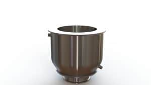 9" Double Walled Sanitary Funnel, Double Walled Funnel 9" Inner Funnel, 6" Sanitary Fitting, 32ra Inside, 125ra Outside