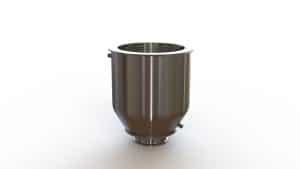 12" Double Walled Sanitary Funnel, Double Walled Funnel 12" Inner Funnel, 6" Sanitary Fitting, 32ra Inside, 125ra Outside