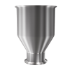 304 Stainless Steel funnel with 1 1/2" sanitary fitting 0.2 gallons, 3.90" ID x 5.84" OAH