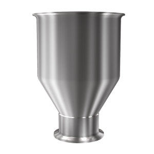 304 Stainless Steel funnel with 1 1/2" sanitary fitting 0.2 gallons, 3.90" ID x 5.84" OAH