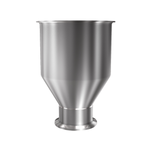 304 Stainless Steel funnel with 2" sanitary fitting 0.2 gallons, 5.94" ID x 6 OAH