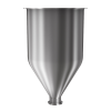 304 Stainless Steel funnel with 2" sanitary fitting 3 gallons, 8.85" ID x 15.70" OAH