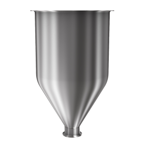 304 Stainless Steel funnel with 2" sanitary fitting 3 gallons, 8.85" ID x 15.70" OAH