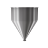 304 Stainless Steel funnel with 2" sanitary fitting 21 gallons, 19.93" ID x 26.34" OAH