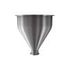 316 Stainless Steel funnel with 2" sanitary fitting 1.5 gallons, 8.85" ID x 10.25" OAH
