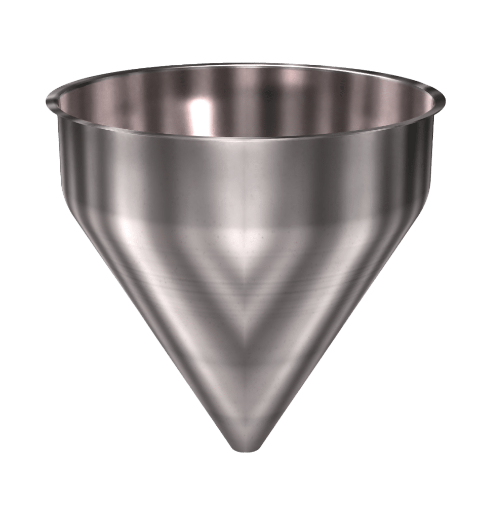 316 Stainless Steel Funnel 14.75 gallons, 19.93" ID x 21" OAH