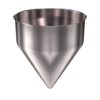 304 Stainless Steel Funnel 31.48 gallons, 24" ID x 28.50" OAH