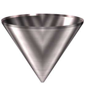 316 Stainless Steel Funnel 51.1 gallons, 36.06" ID x 30.9" OAH