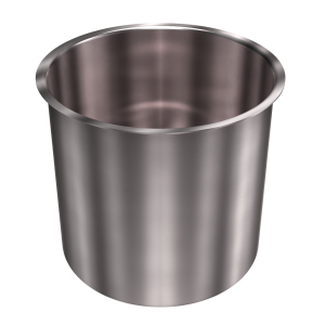 304 Stainless Steel Cup 5.38 Gallon 11.85" ID 11.63" OAH
