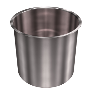 316 Stainless Steel Cup 5.38 Gallon 11.85" ID 11.63" OAH