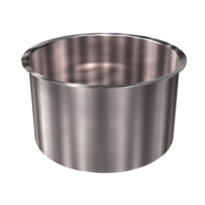 304 Stainless Steel Cup 3.47 Gallon 11.83" ID 7.38" OAH