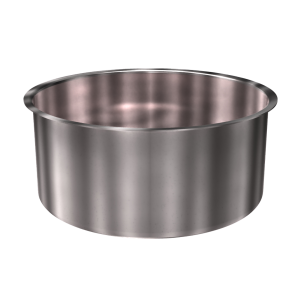 316 Stainless Steel Cup 4.03 Gallon 14" ID 6.40" OAH