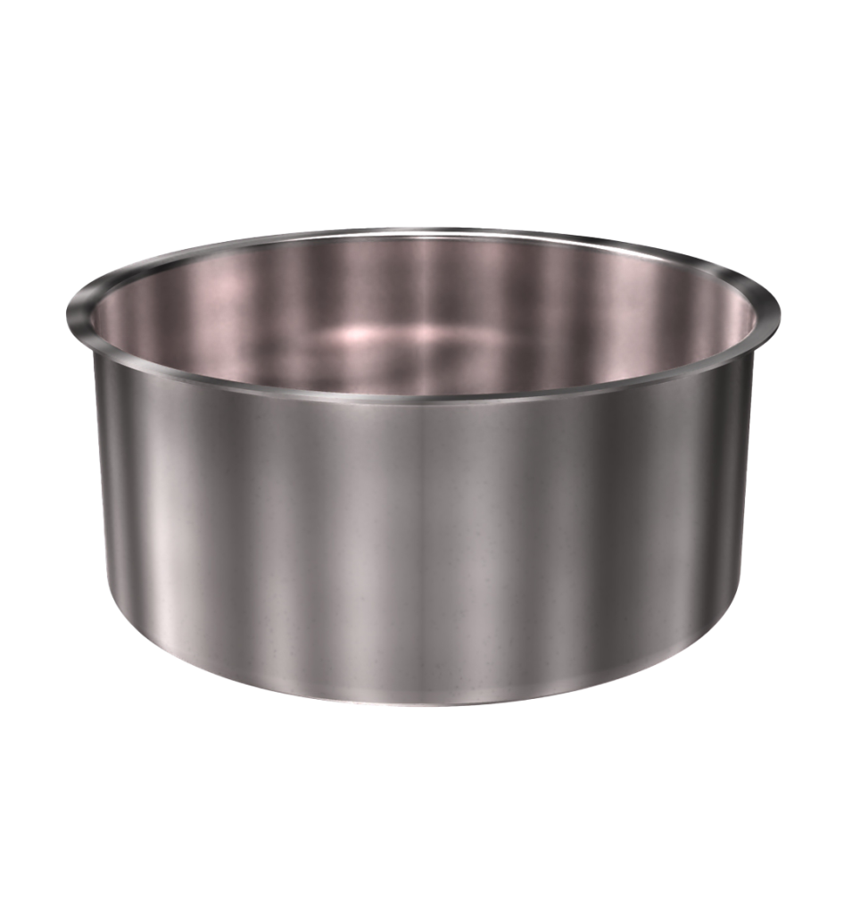 316 Stainless Steel Cup 4.03 Gallon 14" ID 6.40" OAH