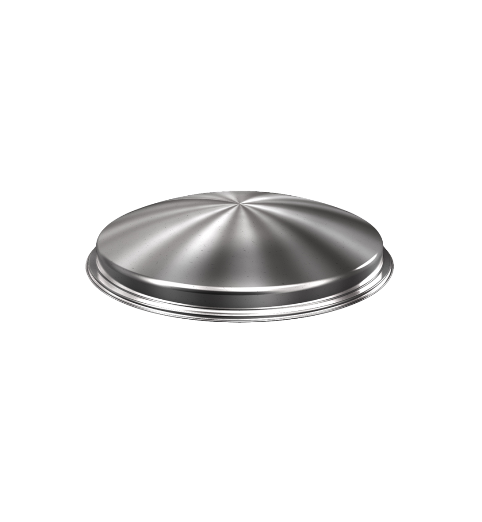 304 Stainless Steel Domed Lid With Beaded Lip 25.32" ID x 4.90" OAH