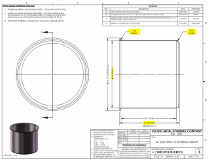 Drawing for 12" stainless steel deep drawn cup