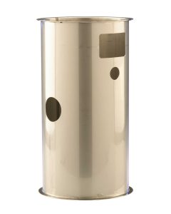 custom rolled, welded, planished, polished cylinder with plasma cut holes