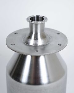 custom sanitary hopper close up