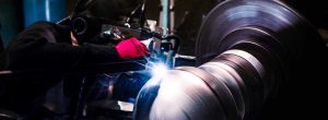 welding a hemisphere by hand