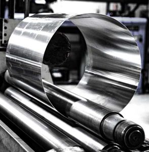 Rolling a stainless steel cylinder