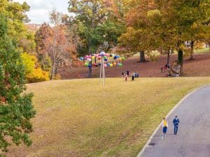 Sophia Fortuna Dorothea Dix Park Art Installation: Metal welded hemispheres