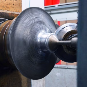 CNC metal spinning sheet metal on a lathe